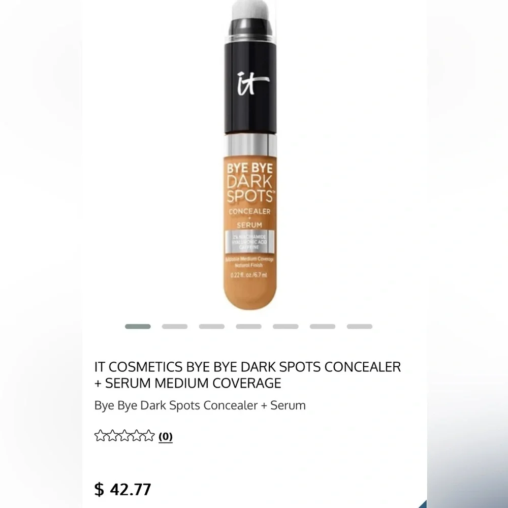 It Bye Bye dark spots concealed Smooths out beautifully for flawless skin